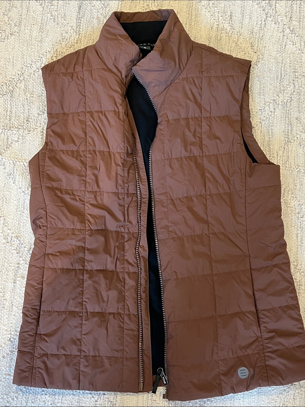 Free Fly Apparel Quilted Sleeveless Vest in Brown